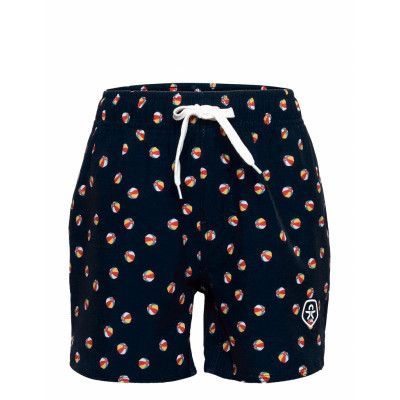Swim Shorts Short Aop Upf 30+ Badshorts Blå Color Kids