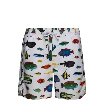 Swim Shorts Tropical Fish Badshorts Vit DEDICATED