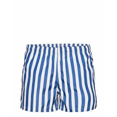 Swim Shorts Vertical Stripes Badshorts Blå Ron Dorff