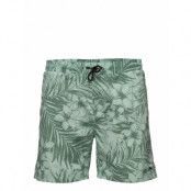 Swim Shorts W?. Tropic Print Badshorts Grön Lindbergh