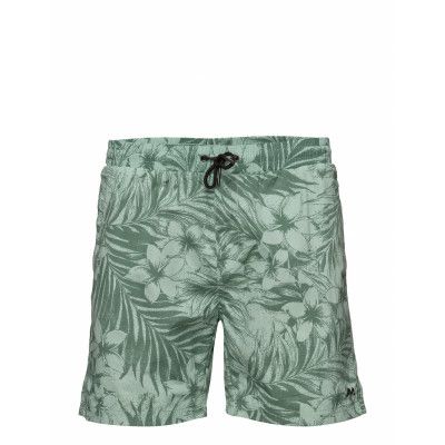 Swim Shorts W?. Tropic Print Badshorts Grön Lindbergh
