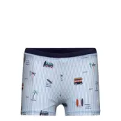 Color Kids Swim Trunks, Aop Blå