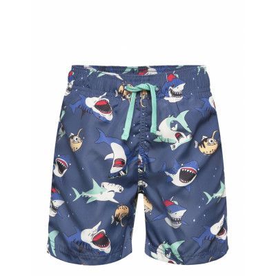 Lindex Swimshorts Aop Blå