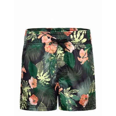 Swimshorts Bb Hibiscus Badshorts Grön Lindex
