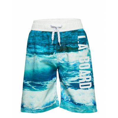 Swimshorts Bb Waves Surf Sea *Villkorat Erbjudande Badshorts Multi/mönstrad Lindex