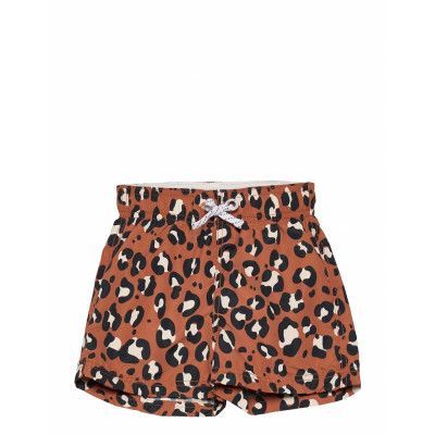 Swimshorts Sb Aop Leo Badshorts Brun Lindex