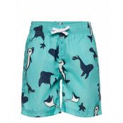 Swimshorts Sb Aop Ocean Friend Badshorts Blå Lindex