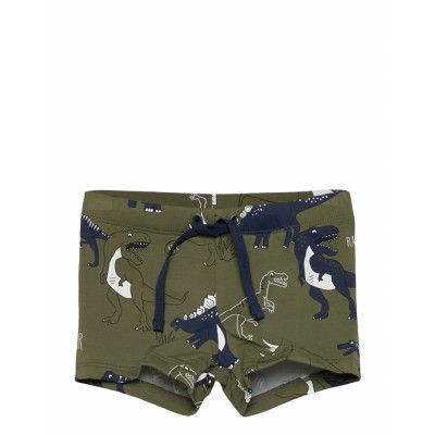 Swimtrunk Sb Aop Dino Badshorts Grön Lindex