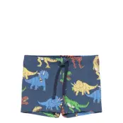 Swimtrunk Sb Dino *Villkorat Erbjudande Swimwear UV Clothing UV Bottoms Blå Lindex