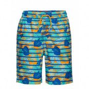 Swimwear Pants Stripe School Badshorts Grön Polarn O. Pyret