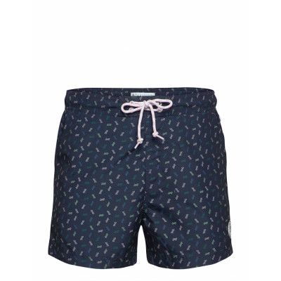 Swm Fxd Elstc Zigzag Badshorts Blå Original Penguin