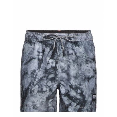 Tie-Dye Volley Swim Short Badshorts Grå Superdry