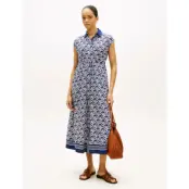 Tommy Hilfiger Swimshop Silk Voile Aop Midi Drs - Navy - S