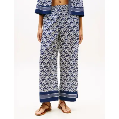 Tommy Hilfiger Swimshop Silk Voile Aop Pants - Navy - S