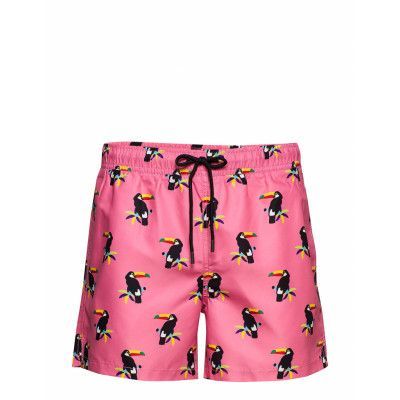 Toucan Swim Shorts Badshorts Rosa Happy Socks