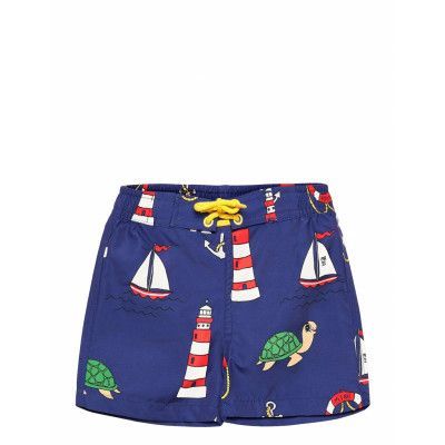 Turtle Float Swim Shorts Badshorts Blå Mini Rodini