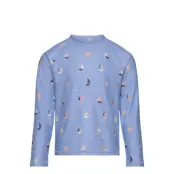 Uv Long-Sleeve Sweater Swimwear Uv Clothing Uv Tops Blue Geggamoja