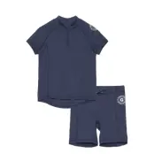 Uv-Set Swimwear Uv Clothing Uv Suits Navy Geggamoja