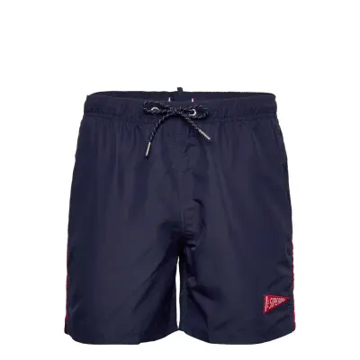 Vintage Varsity Swimshort Badshorts Blå Superdry