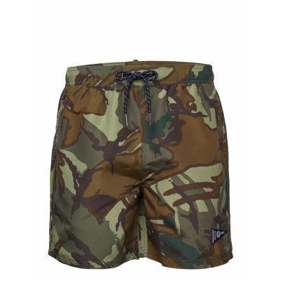 Vintage Varsity Swimshort Badshorts Multi/mönstrad Superdry