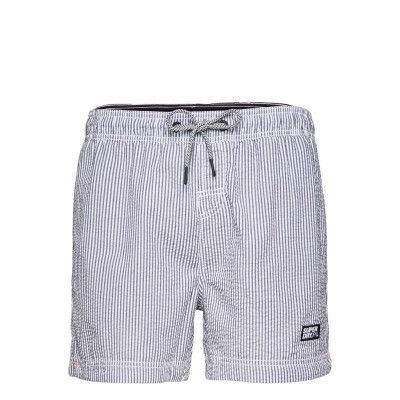 Volley Seersucker Swim Short Badshorts Blå Superdry