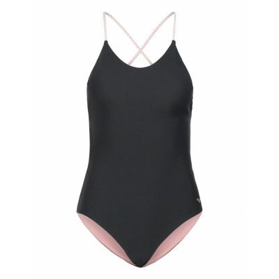 Arena W Piece Twist Back Black Svart