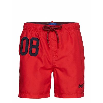 Water Polo Swim Short Badshorts Röd Superdry