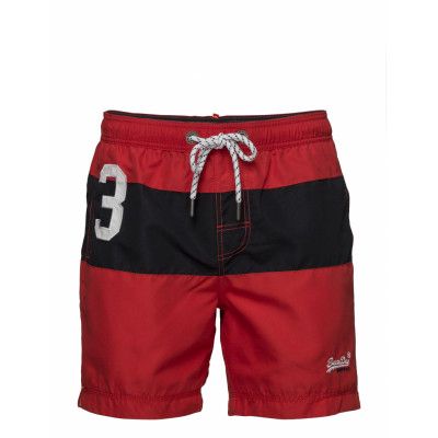 Waterpolo Banner Swim Short Badshorts Röd Superdry