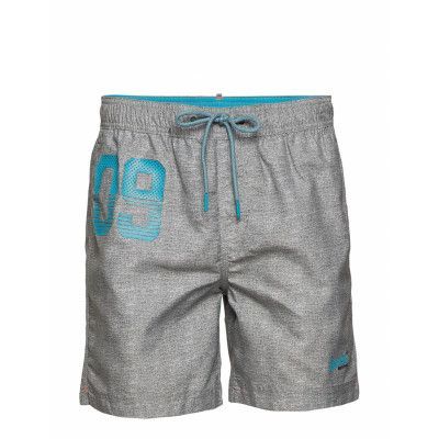 Waterpolo Swim Short Badshorts Grå Superdry