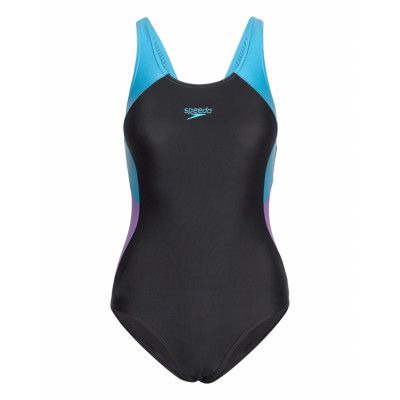 Speedo Womens Colourblock Splice Muscleback Svart