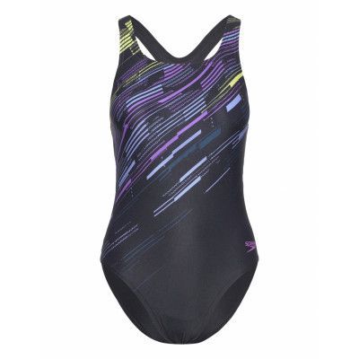 Speedo Womens Digital Printed Medalist Svart