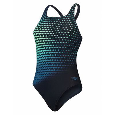 Speedo Womens Digital Printed Medalist Blå