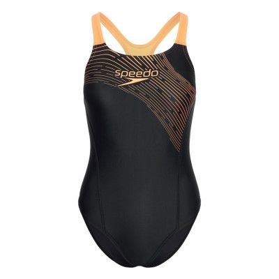 Speedo Womens Medley Logo 1 Piece Svart