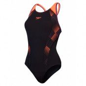 Speedo Womens Placement Laneback Svart