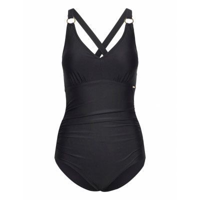 Speedo Womens Shaping V Neck 1 Piece Svart