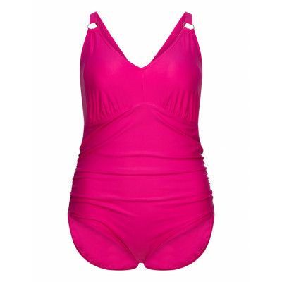 Speedo Womens Shaping V Neck 1 Piece Rosa