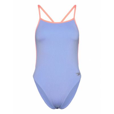 Speedo Womens Solid Vback Blå