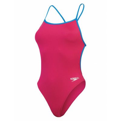 Speedo Womens Solid Vback Rosa