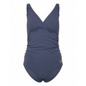 Speedo Womens V Neck Maternity U Back Blå