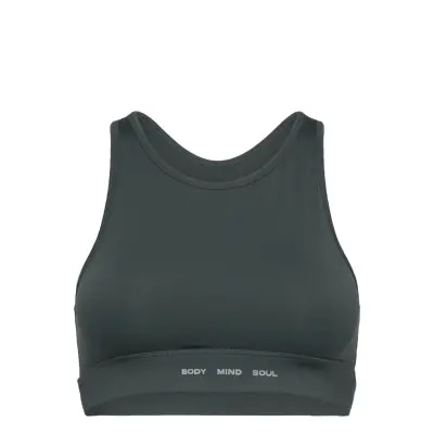 7 DAYS Active Open Back Bra - Green - S