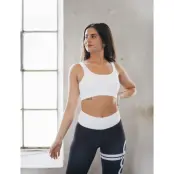 aim´n White Ribbed Seamless Bra - White - M