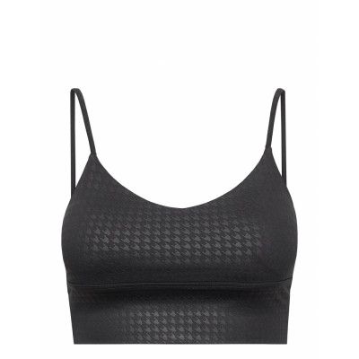Pinstripe V-Strap Bra Lingerie Bras & Tops Sports Bras - ALL Svart AIM'N