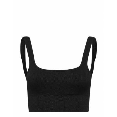 Black Luxe Seamless Bra Sport Bras & Tops Sports Bras - All Svart AIM'N
