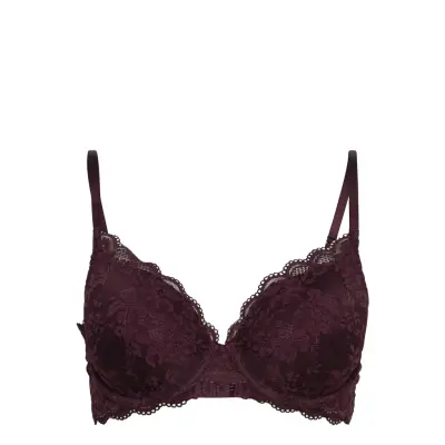 Bra Lilja Iris Lace Lingerie Bras & Tops Push Up Bras Vinröd Lindex