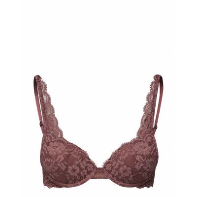 Bra Malva Iris *Villkorat Erbjudande Lingerie Bras & Tops Push Up Bras Brun Lindex