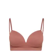 Bra Seamless Push Up Rib BH Brun Lindex