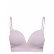 Bra Seamless Push Up Rib Lingerie Bras & Tops Push Up Bras Rosa Lindex