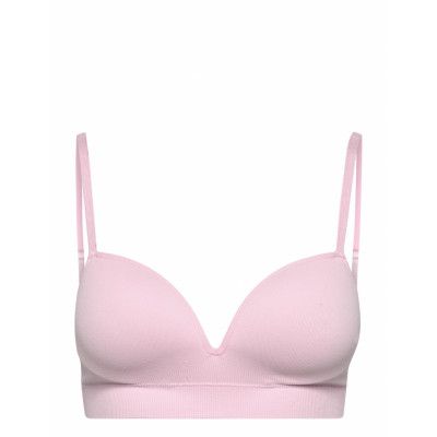 Bra Seamless Push Up Rib BH Rosa Lindex