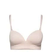 Bra Seamless Push Up Rib Lingerie Bras & Tops Push Up Bras Rosa Lindex