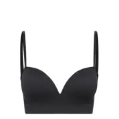 Bra Seamless Push Up Rib Lingerie Bras & Tops Push Up Bras Black Lindex